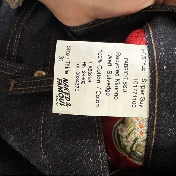 Naked & Famous Super Guy - Recycled Kimono Weft Selvedge Jeans - Picture 6 of 9